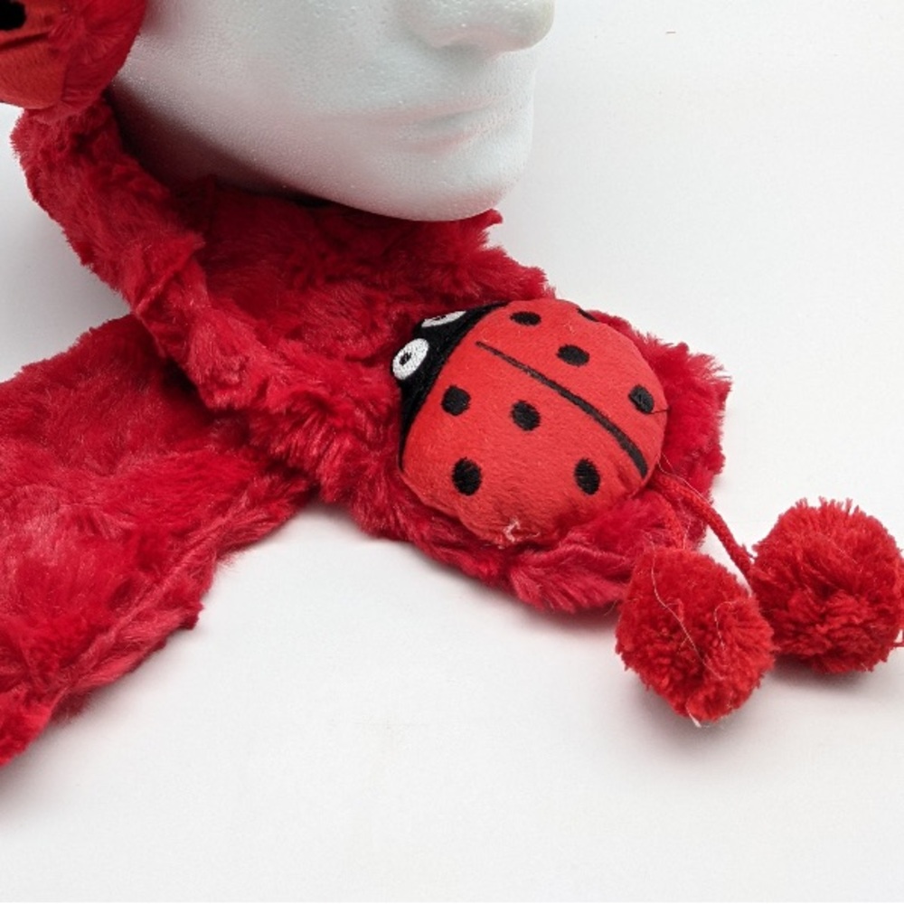 Childrens Red Ladybug Scarf